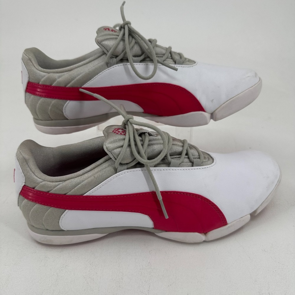 Puma Golf Shoes WOMENS White Red Gray Lace‎ Up Art# 18866801 SIZE 10